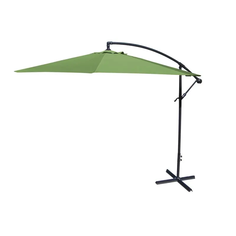 

10' Olive Solid Octagon Offset Outdoor Patio Umbrella with Crank Opening
