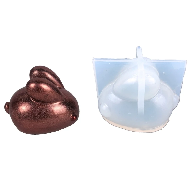 

Rabbit Candle Silicone Mold for Handmade Desktop Decoration Gypsum Epoxy Resin Aroma Candle Mould for Home Decoration T8DE