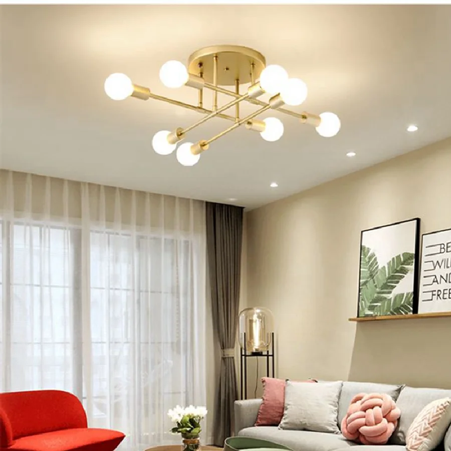 

LukLoy Creative Chandelier Led Lamp Modern Home Ceiling Hanging Lamp Bedroom Pendant Chandelier Living Room Lighting Fixtures