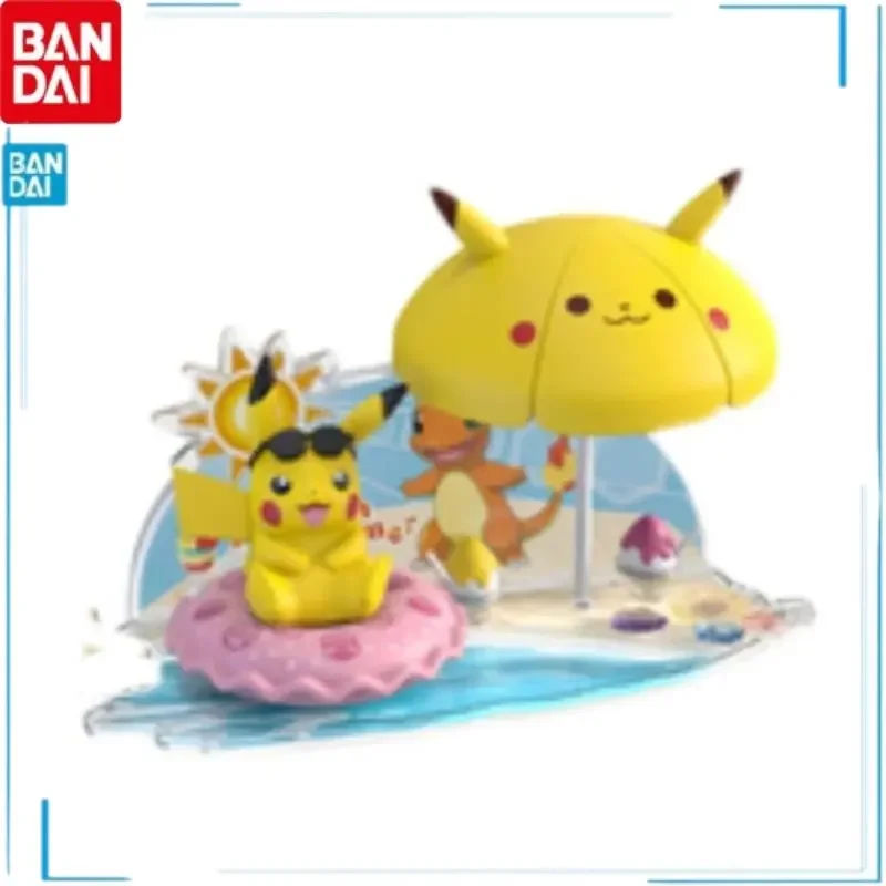 

Pokemon Pikachu Eevee Charmander Japanese Anime Genuine 3D Scene Toy Action Figure Desktop decoration In stock