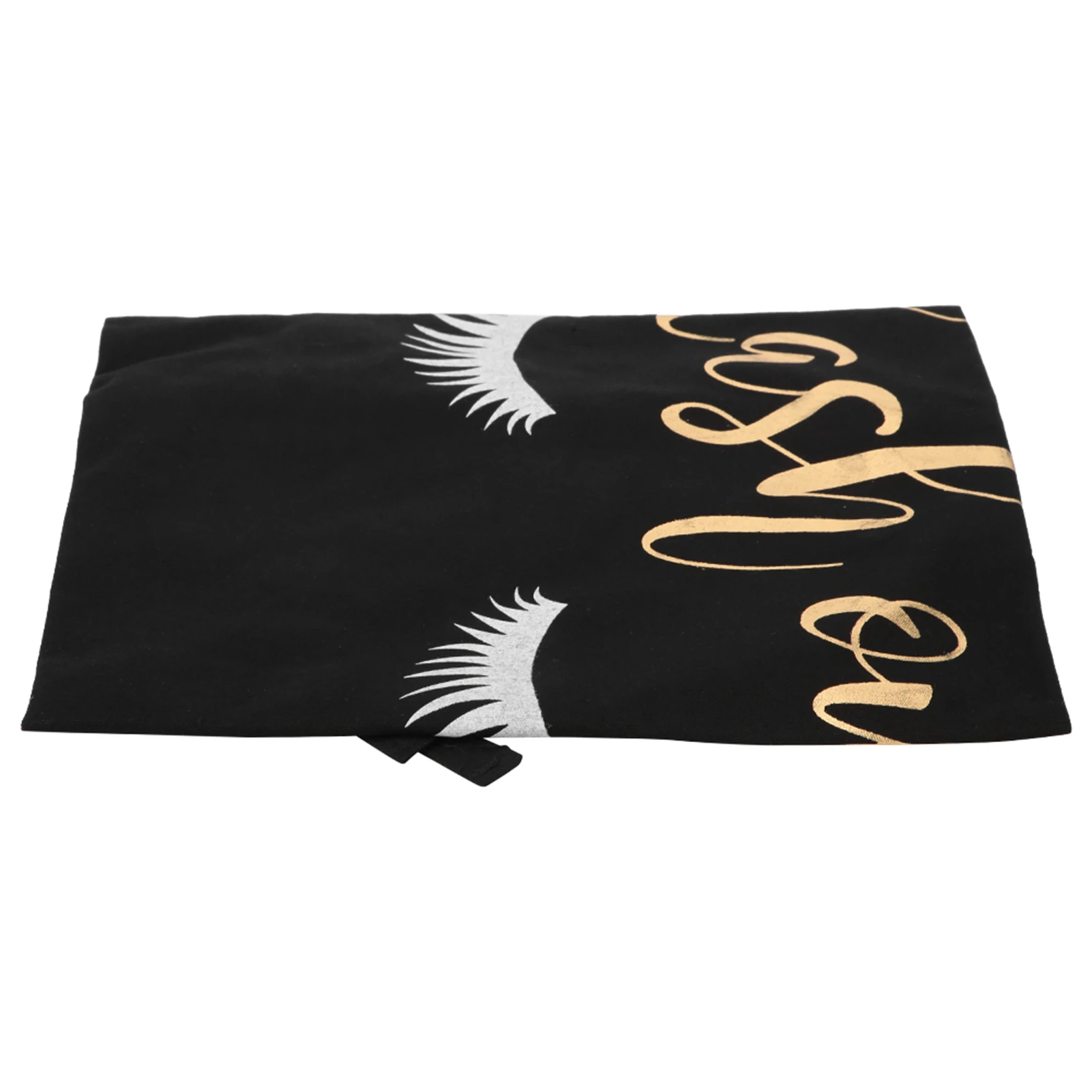 

Eyelashes Gold Blocking Cooking Baking Apron for Home Kitchen Cafes Black