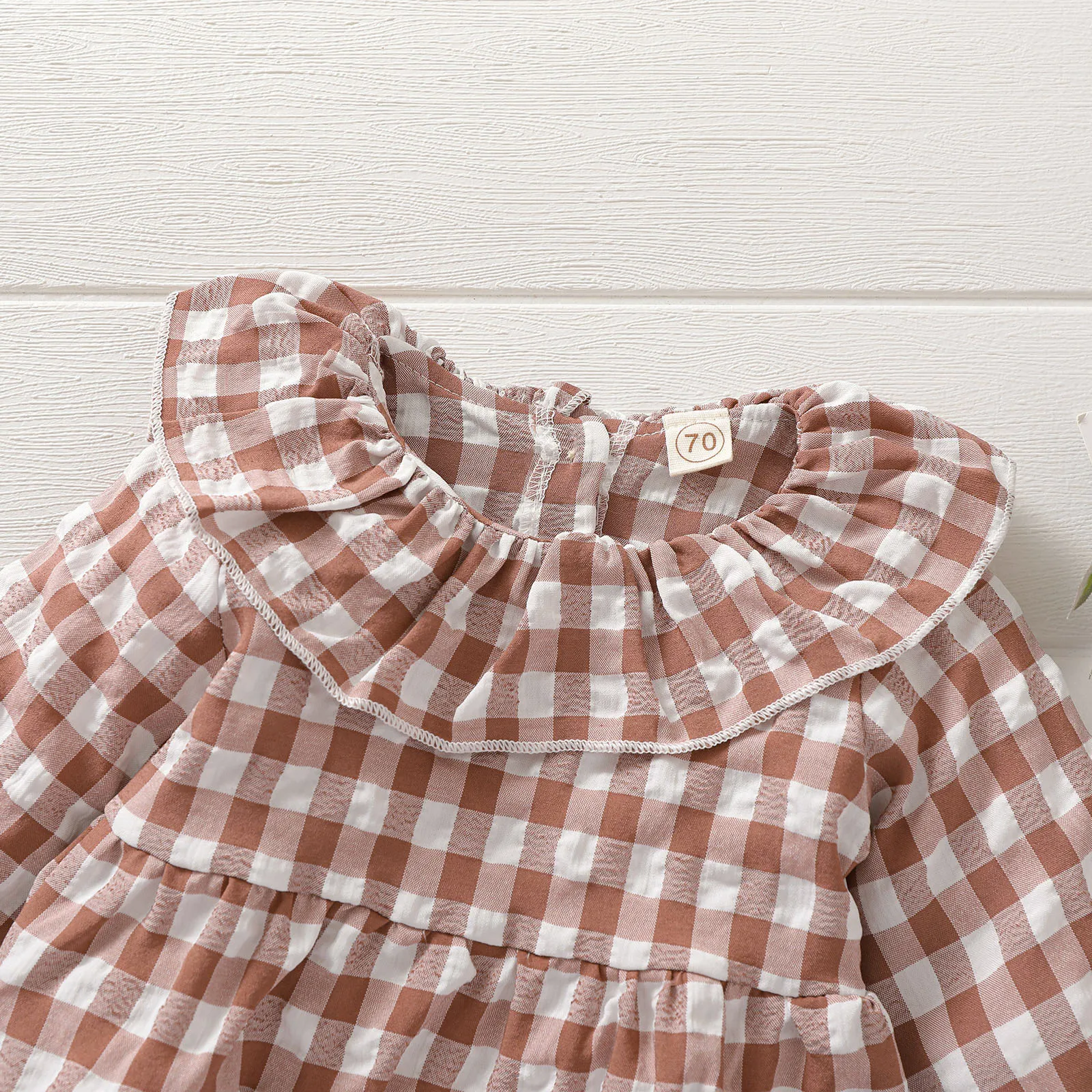 Imcute Newborn 0-24M Toddler Baby Girls Bodysuits Clothes Ruffle Plaid Print Bodysuit Jumpsuit Infant Spring Summer Outfit