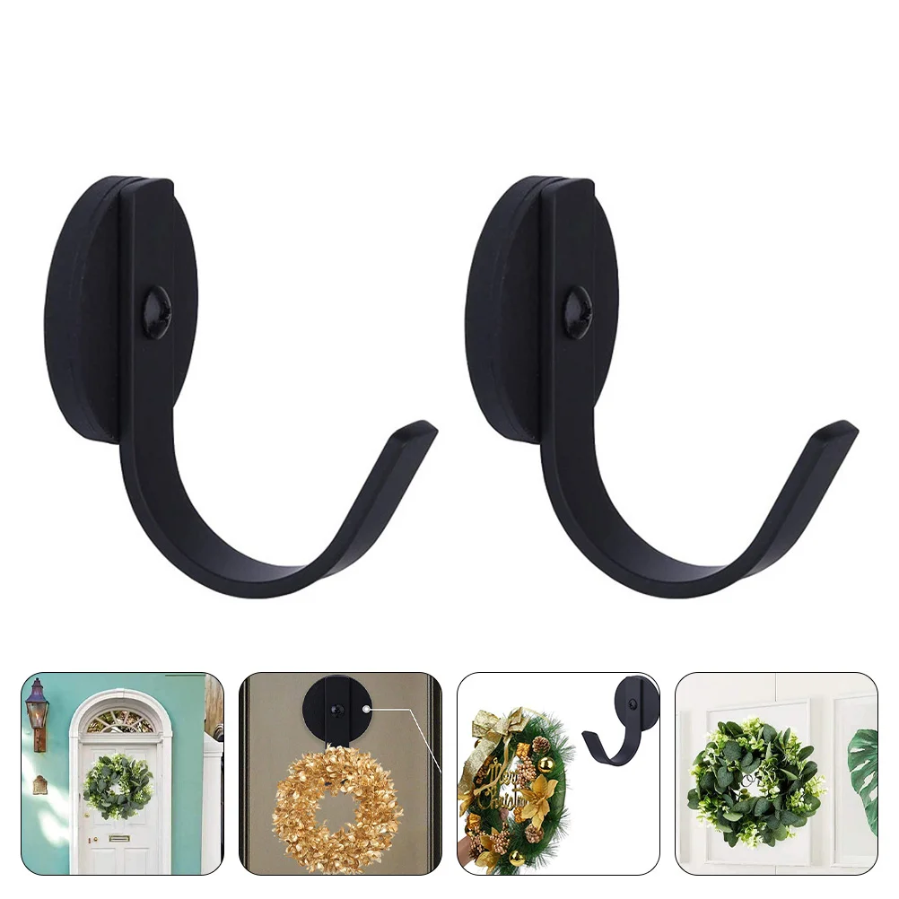 

Office Hanger Hook Black Wreath Hanger for Front Door Wreath Hanger Hook Wreath Hook for Metal Door