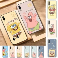 bandai spongebob phone case for huawei y 6 9 7 5 8s prime 2019 2018 enjoy 7 plus