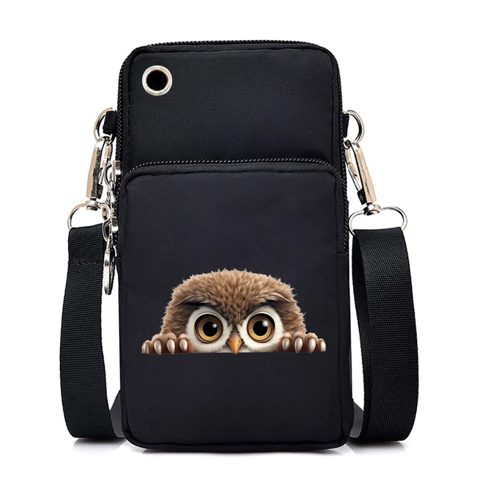 Женская мини-сумка с акварельными животными милая лиса льва панда мультяшная