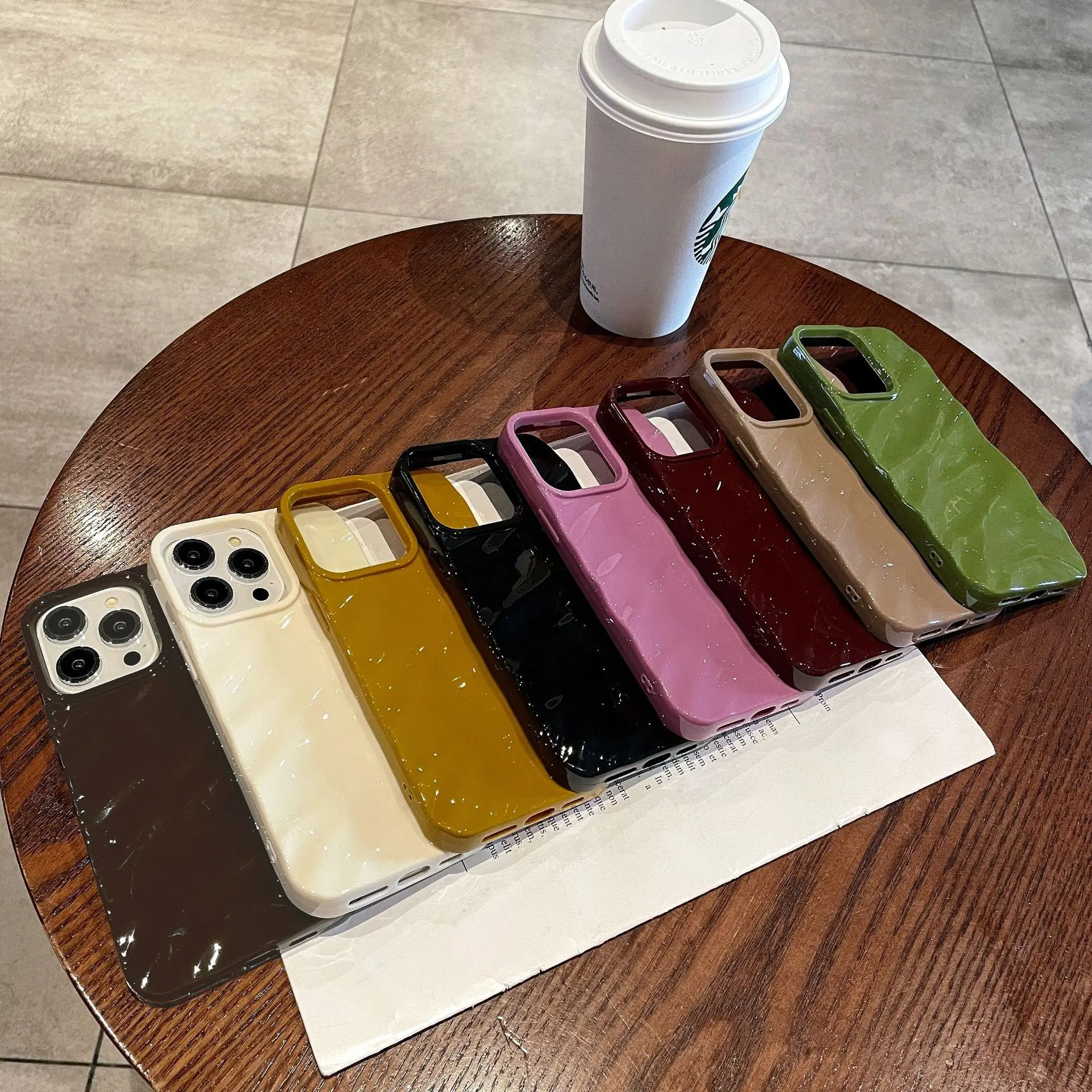 Fold Art Phone Case For Iphone 14 13 12 11 Pro Max Xr Xs Max 7 8 14 Plus Case Cute Soft Cover
