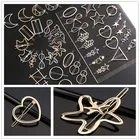 Новинка, Женская металлическая заколка для волос, зажим в виде лягушки, треугольная заколка для волос в форме Луны, милая заколка для волос для девочек, заколка для волос из сплава, простой зажим для челки, аксессуары для волос