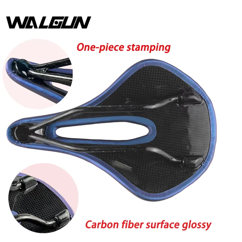 Сверхлегкое седло из углеродного волокна градиентное сине-фиолетовое подходит