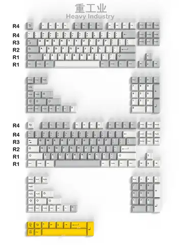 253 колпачки на клавиши aibei Icon GMK, для 61 64 68 84 87 96 980, двухслойные колпачки на клавиши из ABS-пластика, профиль Cherry, для 104