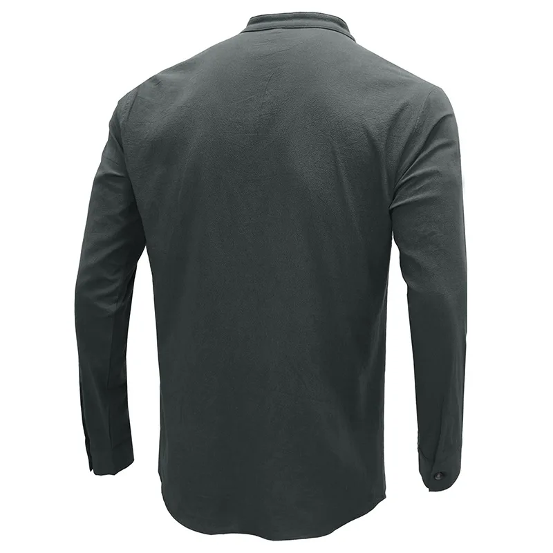 Mattswag Brand New Mens Button Up Stylish Shirts 2022 Solid Color Long Sleeve Pullover Shirt Loose Casual Simple Clothing Hombre