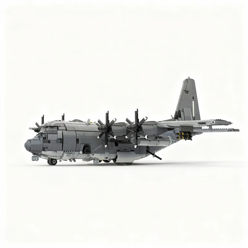 Фото 5402 детали MOC Lockheed AC-130J Ghost Rider: Конструктор Creator Expert, модель для сборки, игрушка, рождественский подарок, идея для творчества своими руками №2