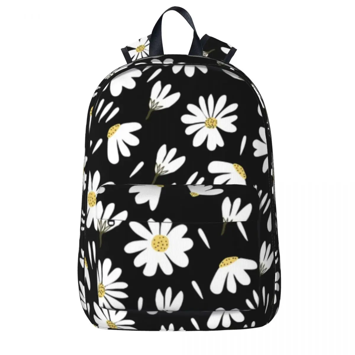 

Рюкзак с цветочным принтом для мужчин и женщин, Легкий Повседневный Спортивный ранец с белыми цветами для старших классов