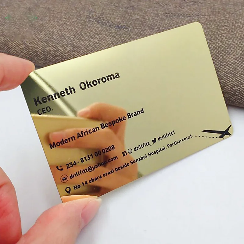 

Hot selling excellent quality business card aluminum business card printing Metal business card