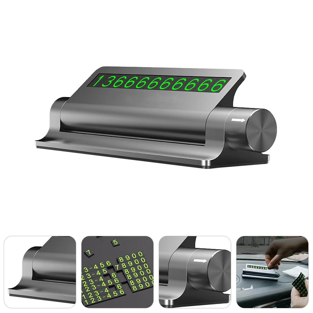 

Temporary Parking Sign Car Supplies Phone Number Board Plate Auto Cards Silica Gel