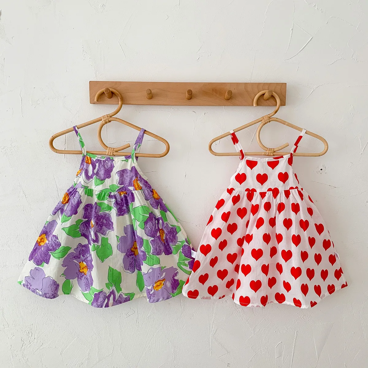 

2022 Children's Clothing Girls Summer Dress Cute Cotton Toddler Princess Suspender Dress for Baby Girl Party Beach Flower Dress