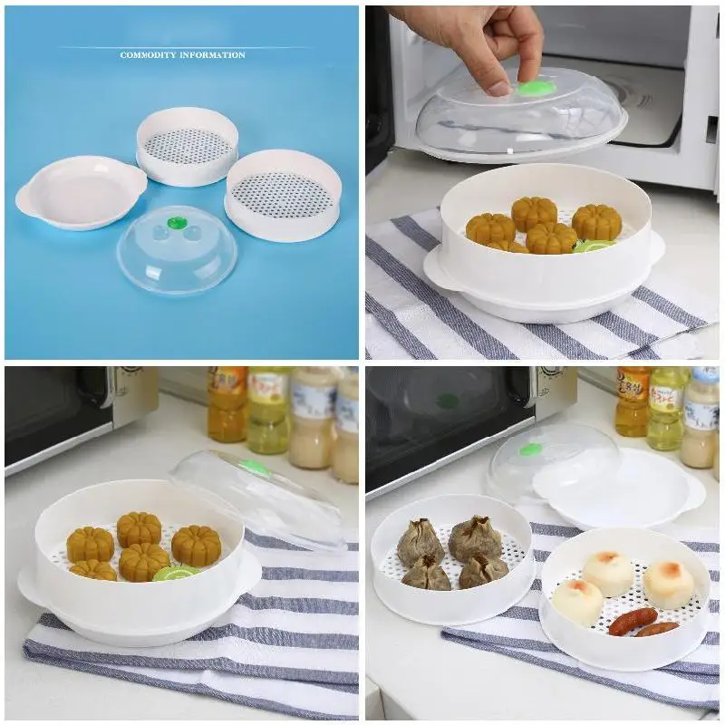 

Двухъярусный Пароварка для микроволновой печи без бисфенола А, кухонная посуда, кастрюля для приготовления пищи, устройство для приготовле...