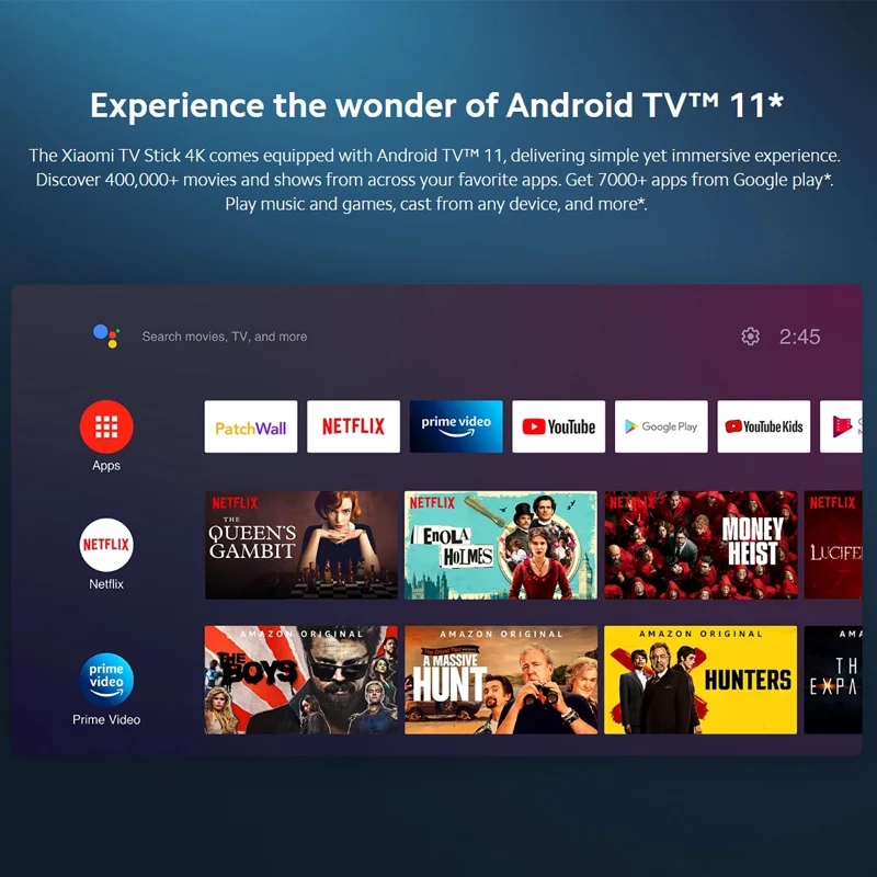 Фото Телефон Xiaomi Mi TV Stick, 4K, Android TV 11, 4 ядра, 2 + 8 Гб, Netflix, Wi-Fi №3