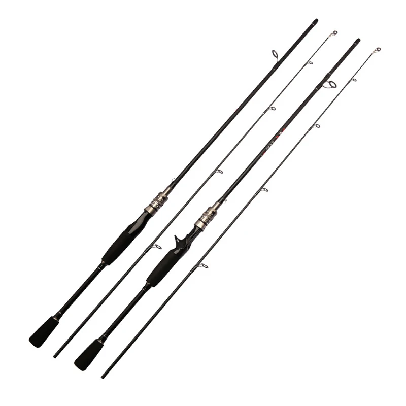 

New Cheap 1.65m 1.8m UltraLight Casting Spinning Fishing Rod Pole 2 Section glassed steel Baitcasting Fishing Rod