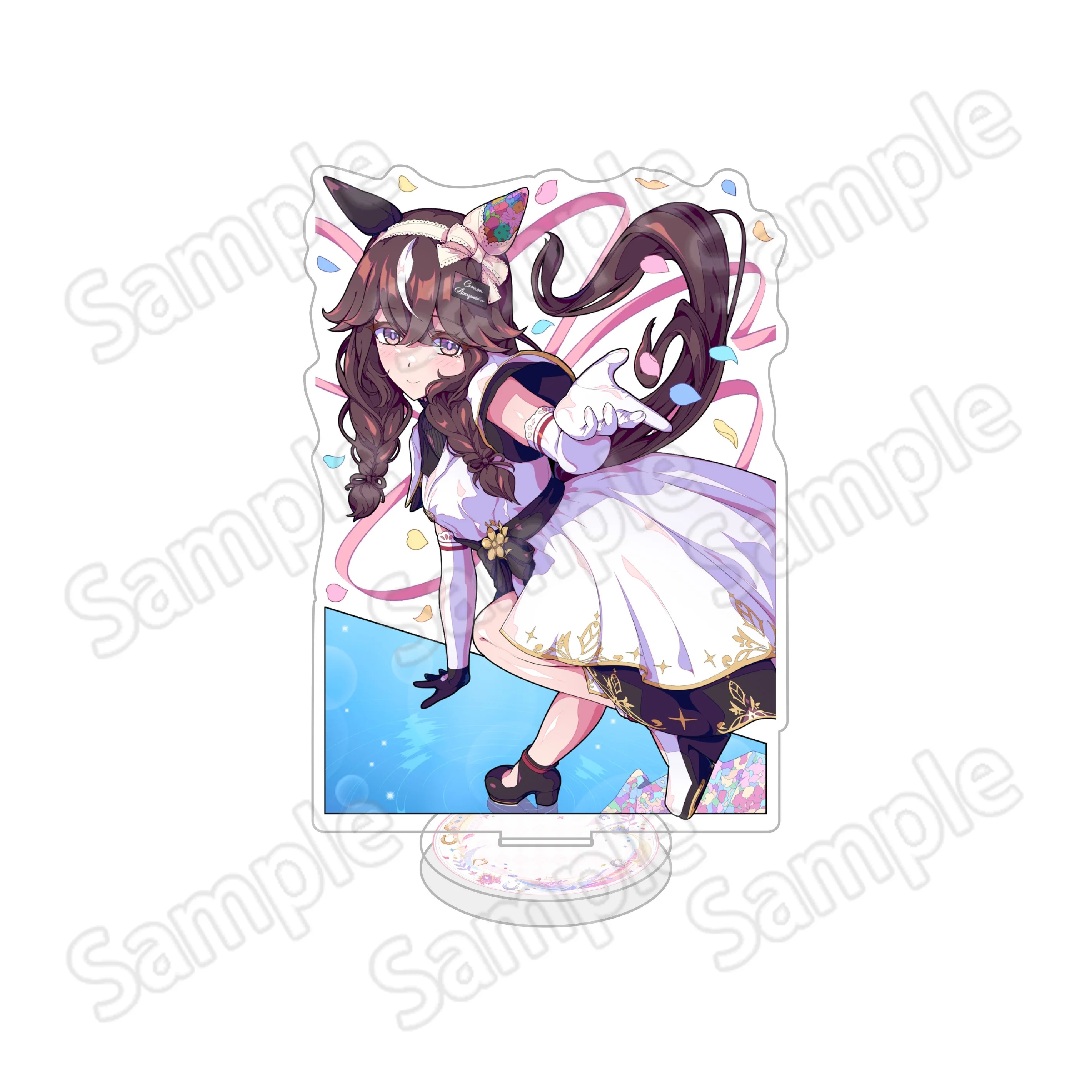 Фото Аниме Uma Musume 15 см акриловая подставка-брелок с персонажами Хокко Тарумэ и Верксина Эйр Грув, декор для рабочего стола, хобби, коллекционный подарок. №4