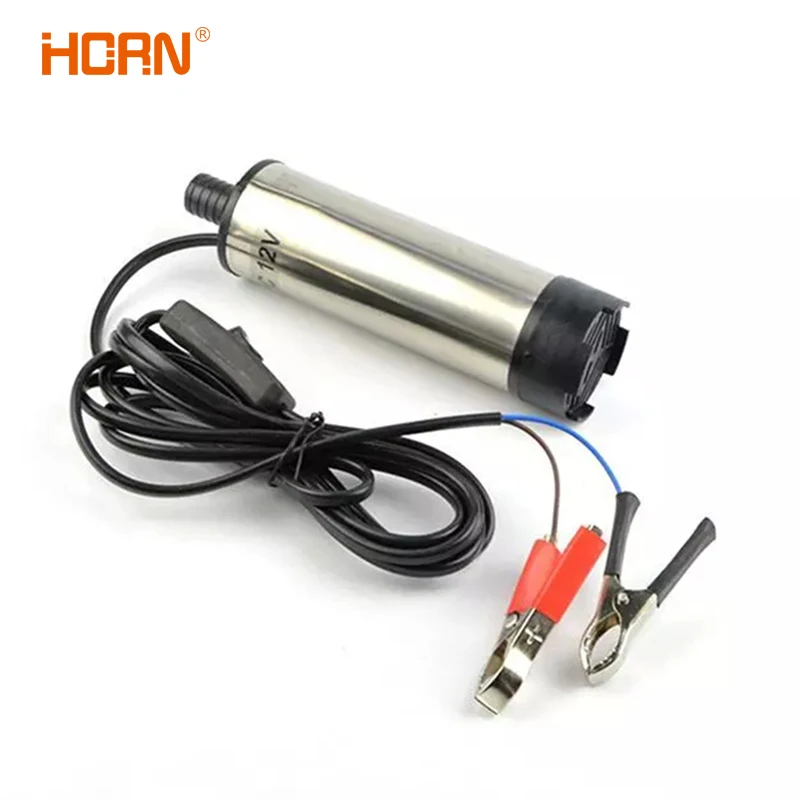 

30L/min DC 12V 24V Portable Mini Electric Submersible Pump For Pumping Diesel Oil Water Fuel Transfer Pump Stainless Steel Shell