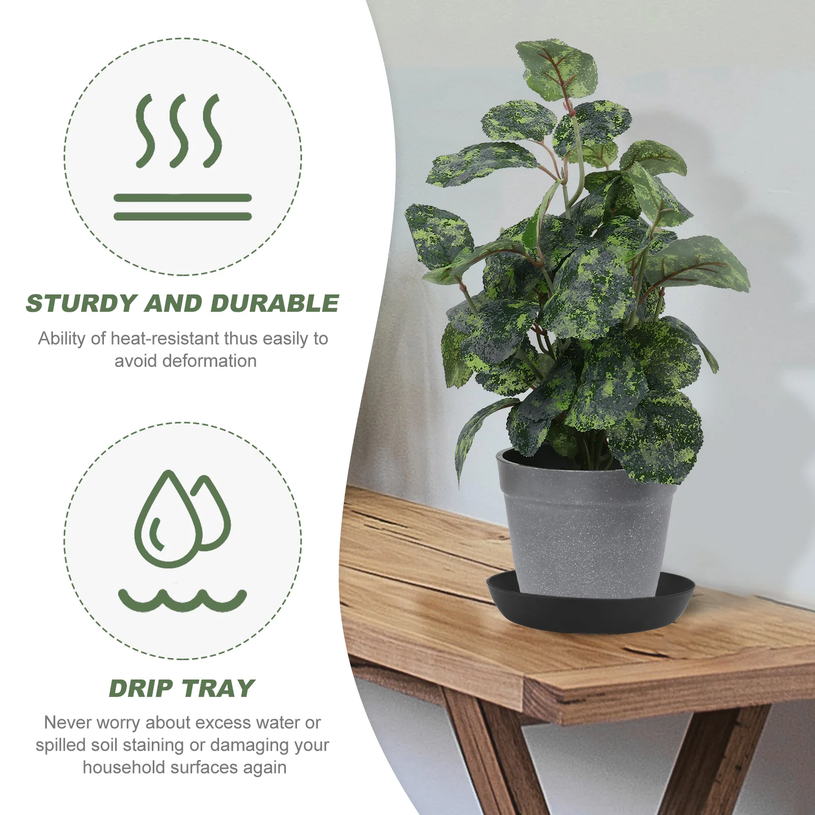 20 шт. пластиковый цветочный горшок капельный поднос блюдце для цветочного горшка