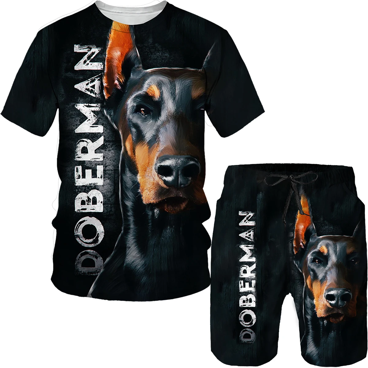 Rottweiler Dog 3d Printed T Shirt/T-shirt Shorts Set Male Summer Sportwear Casual Men's Tracksuit Fashion Men's Clothing Suit
