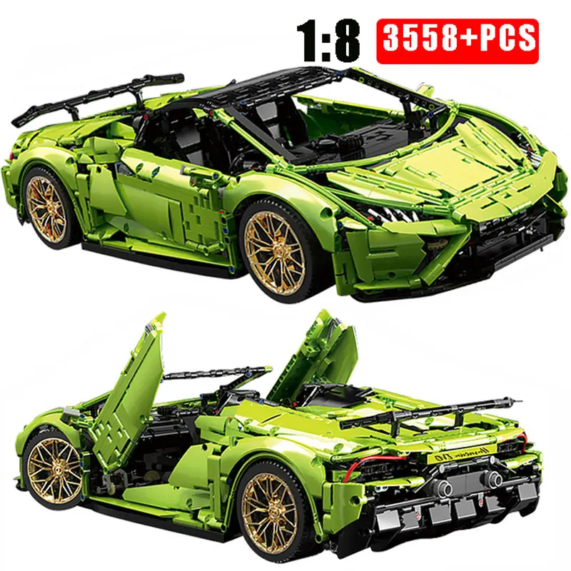 

City Technical Car Series 1:8 Lambor Building Blocks Famous Sport RC Cars Adult MOC Bricks Toys Children's Christmas Gifts T5003