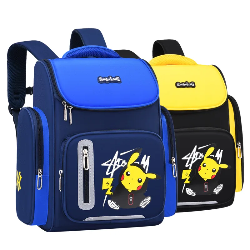 Pokemon Gehen Grundschule Schul Pikachu Jungen Cartoon Kinder Rucksack Raum Schul Reflektierende Wasserdicht Atmungsaktiv Tasche