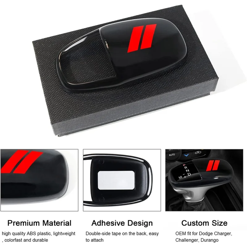 Фото QB-для Dodge Challenger Charger 2015-2022 Durango 2016-2023 ручка переключения передач, накладка на головку, детали №1