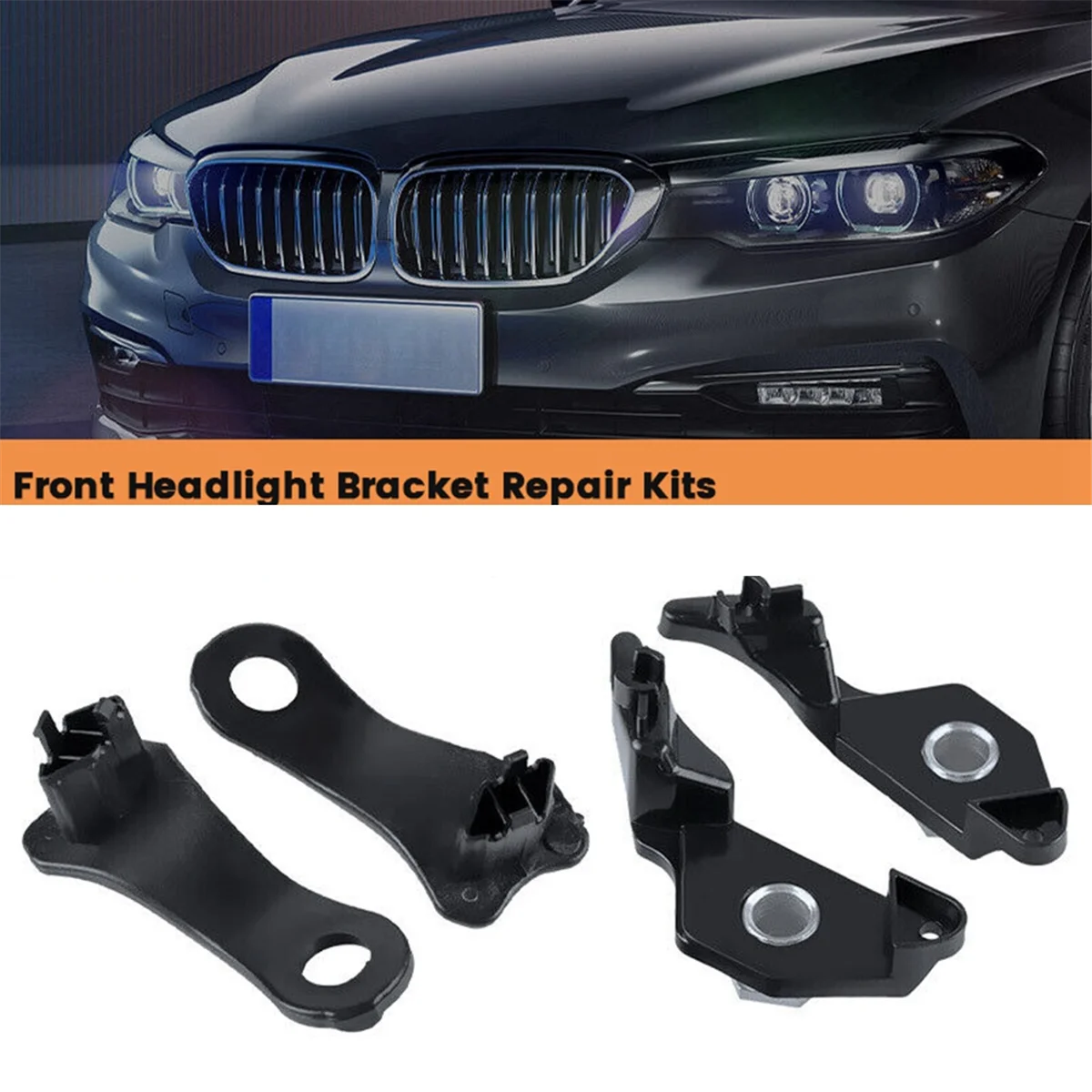 1 пара ремонтных комплектов кронштейна передней фары для BMW E60 E61 525i 530xi 540i 545i 550i