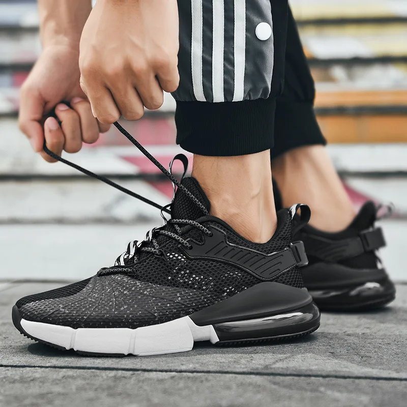 Xiaomi SALUDAS Men's New Sneakers Mesh Fly Woven Breathable Fashion Running Shoes Air Cushion Elastic Tennis Shoes Male Sneakers