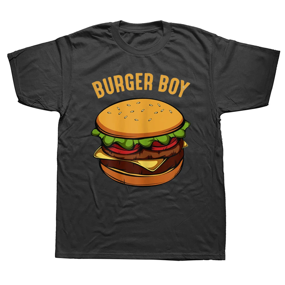 

Hamburger Cheeseburger Burger Boy Funny Fast Food Lover T Shirts Graphic Streetwear Short Sleeve Birthday Gifts Summer T-shirt