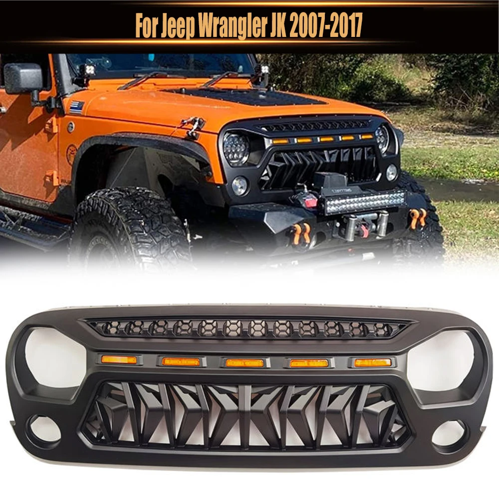 Для Jeep Wrangler JK 2007-2017 Сменные рыцарские грили Автомобильная гоночная решетка