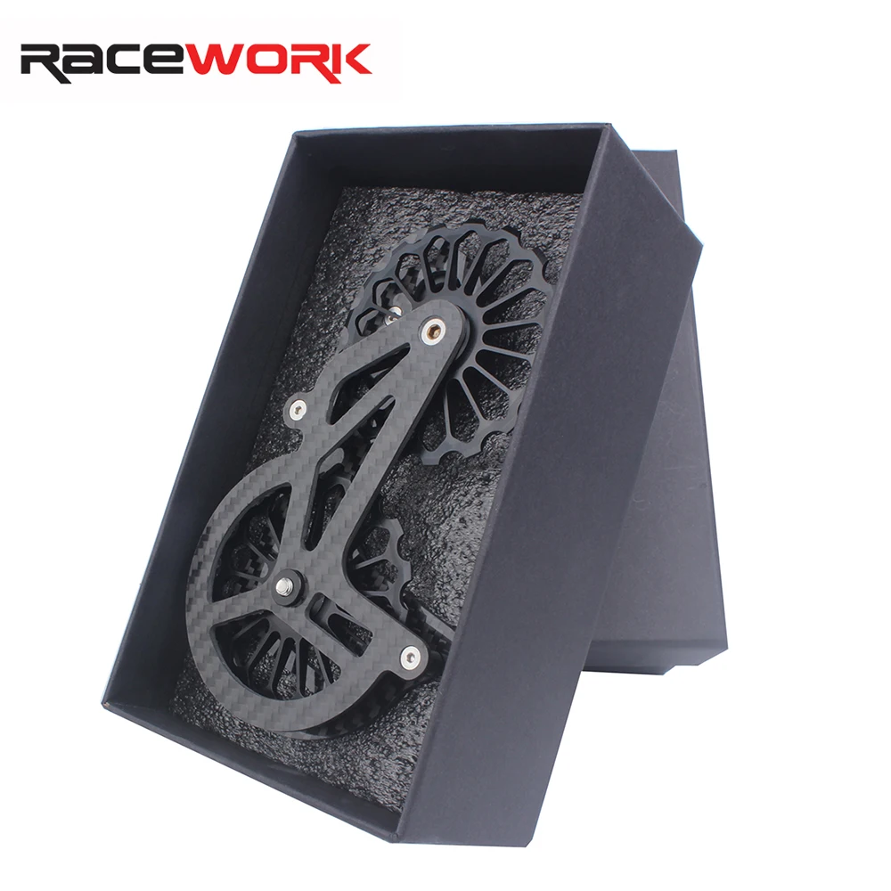 

RACEWORK Carbon Rear Derailleur 17T Bike Ceramic Bearing Pulley Rear Derailleurs Wheelset Guide for shimano R7000 Cycling Parts