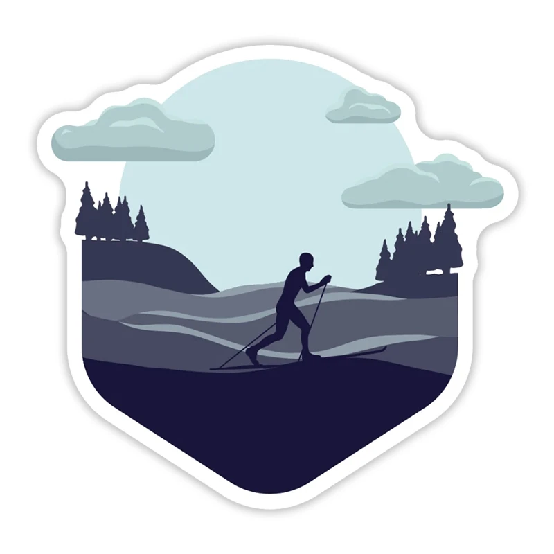 

15 см персонализированные лыжные художественные автомобильные наклейки аксессуары для авто холодильника ноутбука водонепроницаемый чехол царапины декоративные наклейки ПВХ