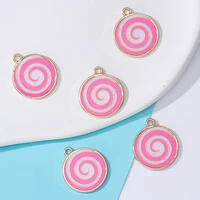20pcs round 1922mm pink white circle candy sweet pendant for women diy necklace bracelet earrings key chain making accessories