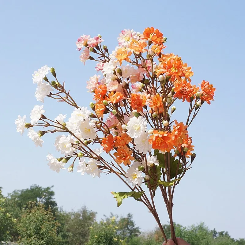 65 см НОВЫЙ Lewisia cotyledon цветок ветка искусственные шелковые цветы домашний декор