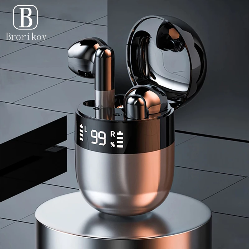 Беспроводные наушники J28 TWS, Bluetooth-наушники со светодиодным дисплеем, наушники-вкладыши с шумоподавлением, стереогарнитура, водонепроницаемые наушники с микрофоном для iPhone 12, 11