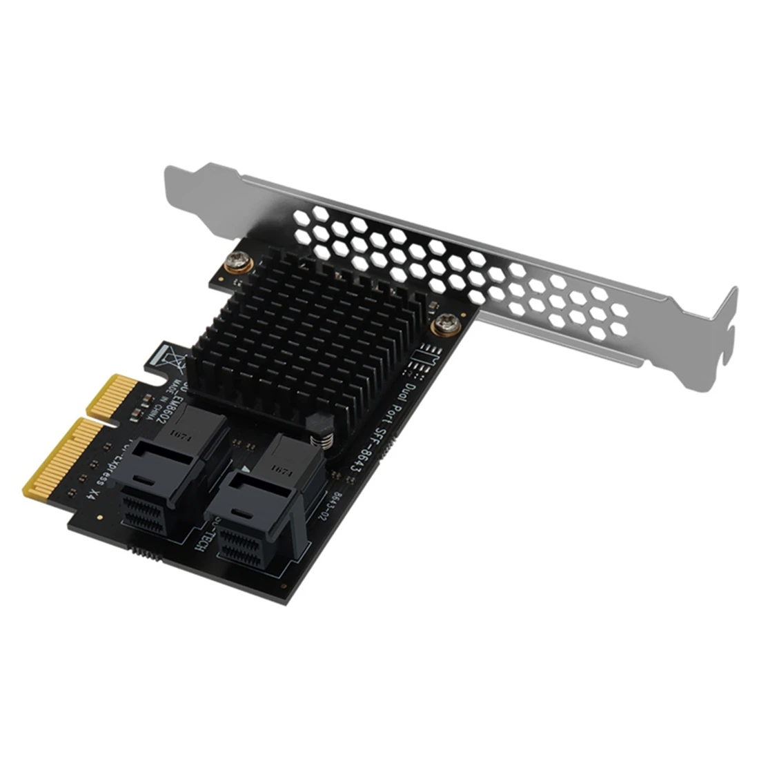 

20Gbps PCI-E to SFF-8643 Expansion Card 2-Port PCI-EX4 to U2 NVME Hard Disk Adapter Card Dual-Port Split-Free