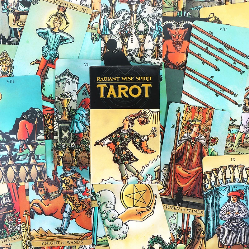 

Radiant Wise Spirit Tarot Cards English Board Game Divination Predicts Games Tarot Card