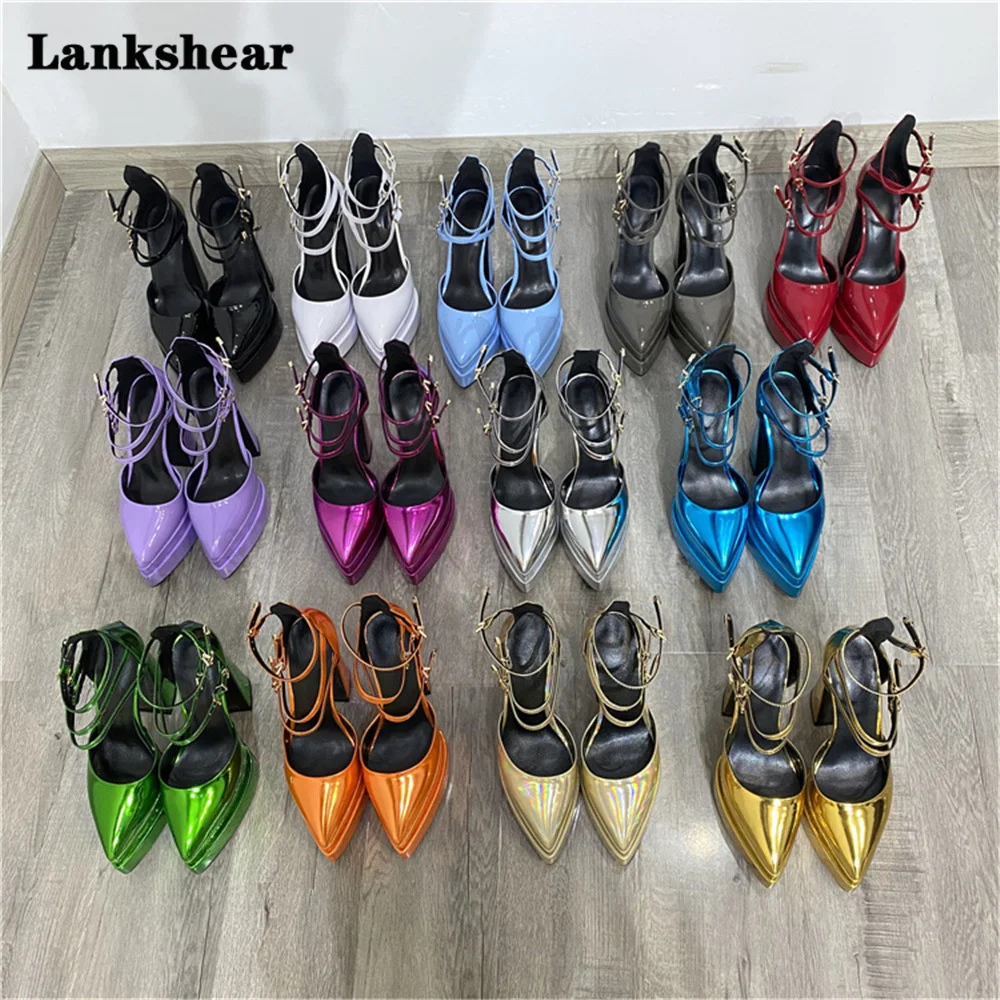 Pumps Sexy Shoes Platform Mary Jane Shoes Fashion Women Pumps Pointed Toe Sexy High Heel Dress Party Shoes Woman Plus Size 34-43