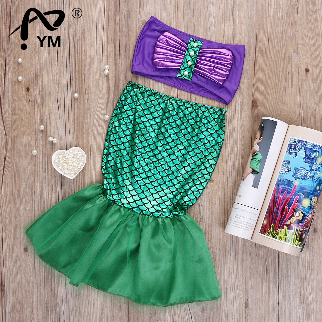 

New Baby Girls Summer Clothes Set Costume Bikini Swimwear Swimsuit Outfits Dress 2PCS Outfit 2-7Y