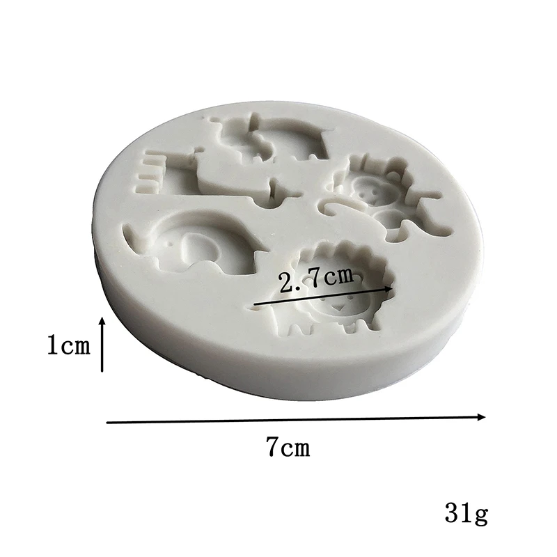 Силиконовая форма в форме льва напилка зебра слон маленькое животное пудинг