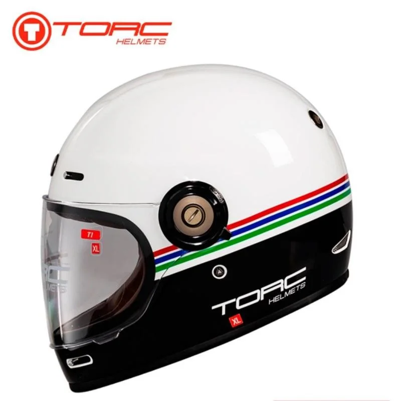 

TORC T1 винтажный шлем для езды на мотоцикле, мужские мотоциклетные шлемы для мотокросса, анфас, крутой локомотив Capacete De Moto