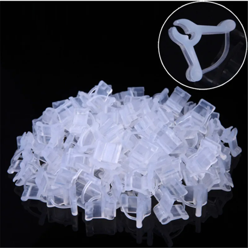 

100pcs/Pack Mini Transparent Plastic Grafting Clips For Garden Vegetable Flower Vine Bushes Plants Seeding Grafting Clip Tool