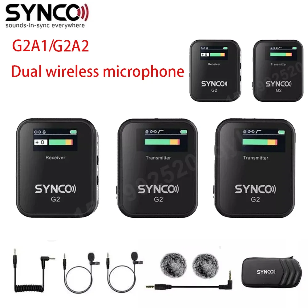 

SYNCO G2A1 G2A2 Professional Wireless Microphones Lavalier Microphone For Video Shooting Camera Audio Interface Live Streaming