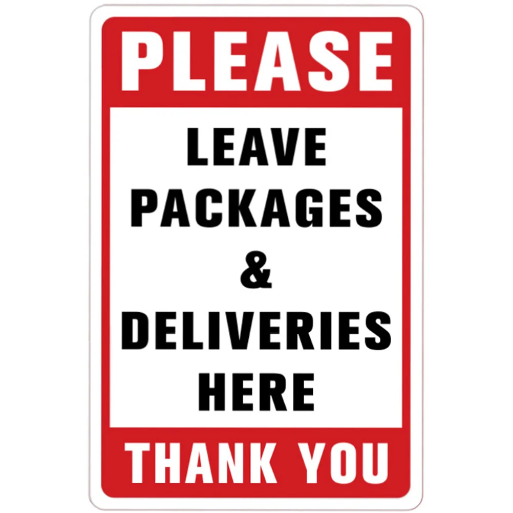 

Please Leave Packages Deliveries Here Sticker Clear Printing Wall Sign Sticker Delivery Here Sign Decal