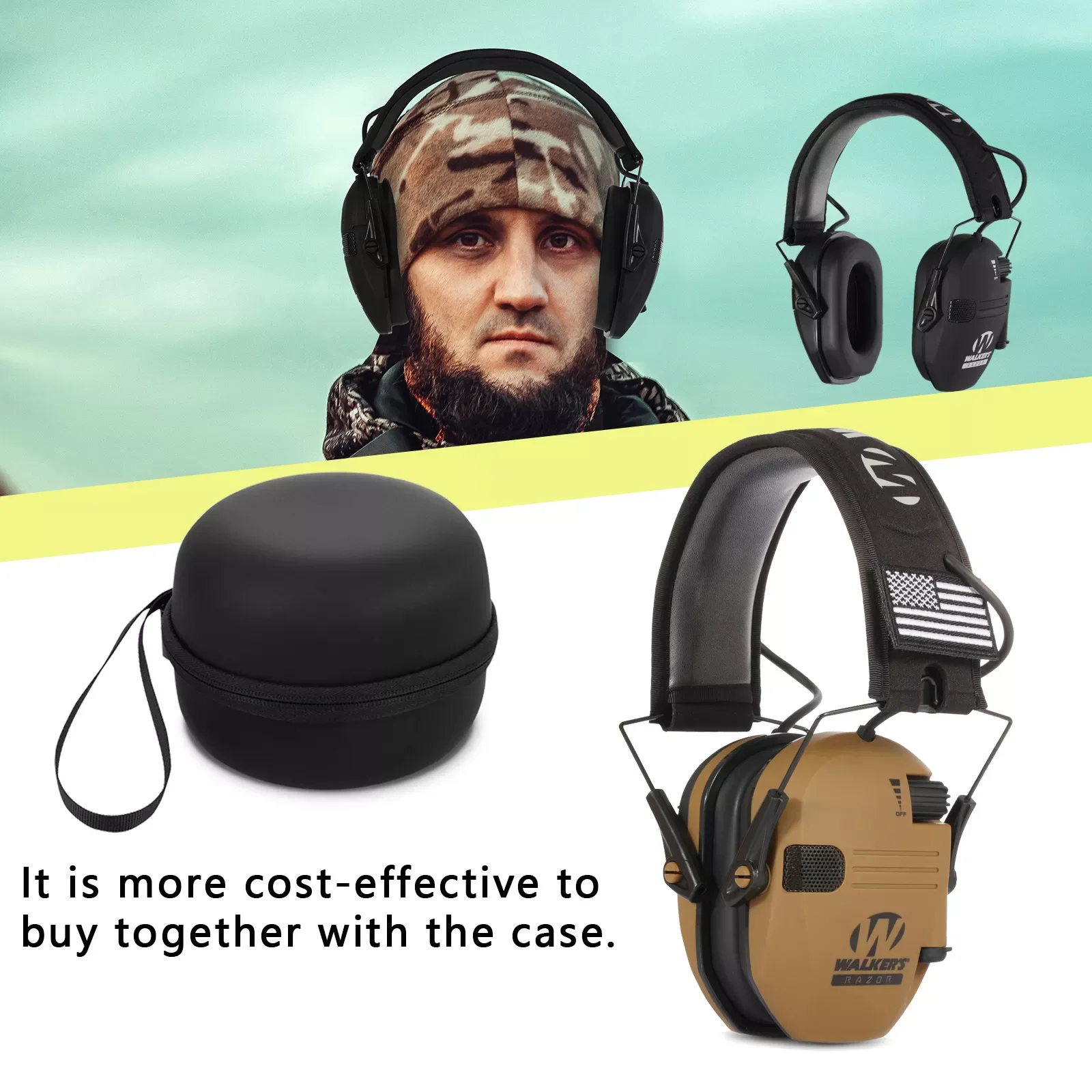 

Earmuffs Active Headphones for Shooting Electronic Hearing protection Ear protect Noise Reduction Hunting headphone
