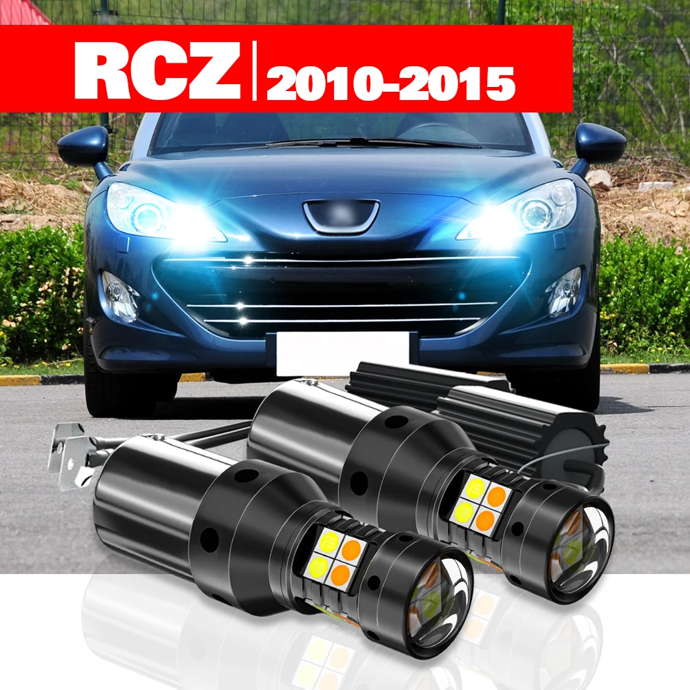 

For Peugeot RCZ 2010-2015 Accessories 2pcs LED Dual Mode Turn Signal+Daytime Running Light DRL 2011 2012 2013 2014