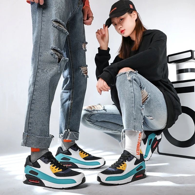 

2022 Upgraded Style Air Cushion Men Casual Shoes Breathable Comfortable Mesh Lining Sneakers Sweat-absorbent Deodorant Sports